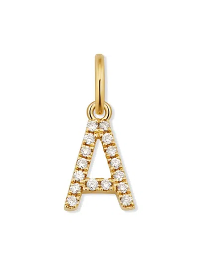 Oradina Women's 14k Yellow Gold My Letter Diamond Initial Pendant Charm