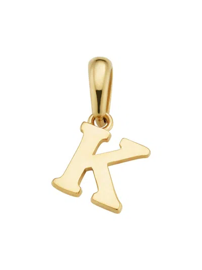 Oradina Women's 14k Yellow Gold My Letter Initial Pendant Charm In Red