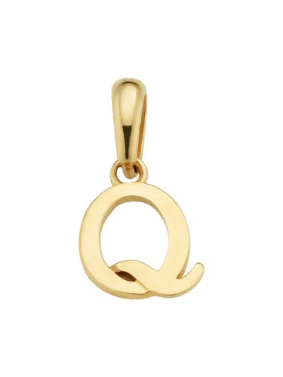 Oradina Women's 14k Yellow Gold My Letter Initial Pendant Charm In Pattern