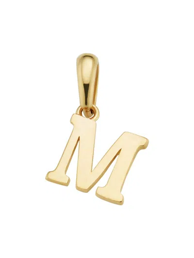 Oradina Women's 14k Yellow Gold My Letter Initial Pendant Charm In Neutral