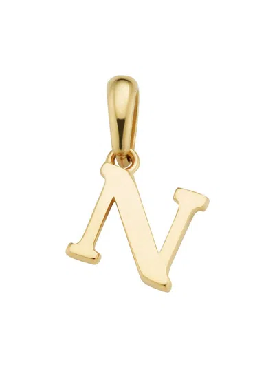 Oradina Women's 14k Yellow Gold My Letter Initial Pendant Charm