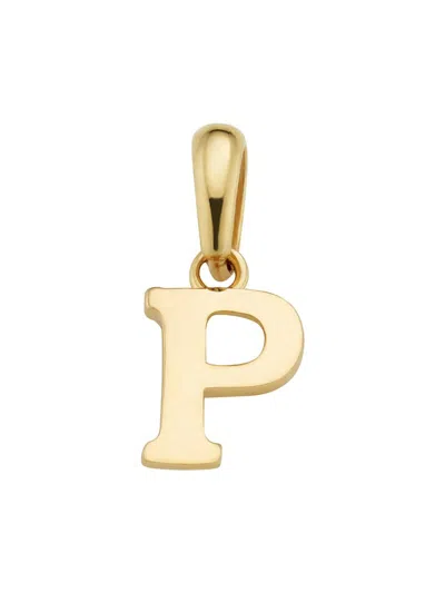 Oradina 14k Gold My Letter Initial Pendant Charm In Letter P