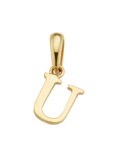 Oradina 14k Gold My Letter Initial Pendant Charm In Letter U