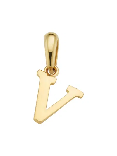 Oradina 14k Gold My Letter Initial Pendant Charm In Letter V