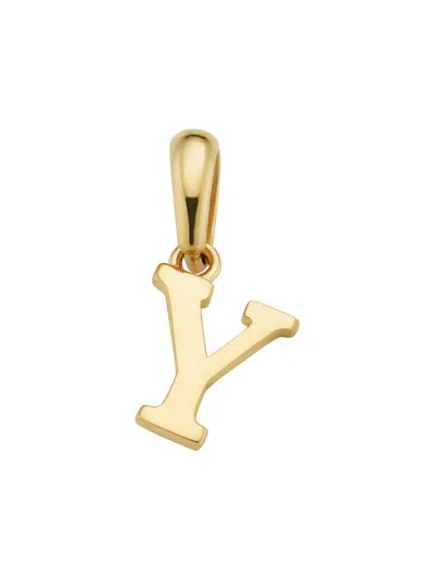 Oradina 14k Gold My Letter Initial Pendant Charm In Letter Y