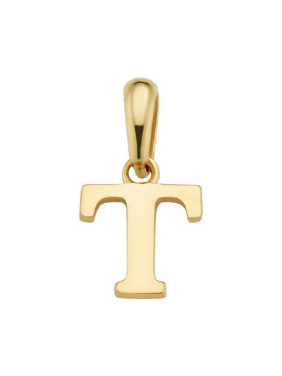 Oradina Women's 14k Yellow Gold My Letter Initial Pendant Charm