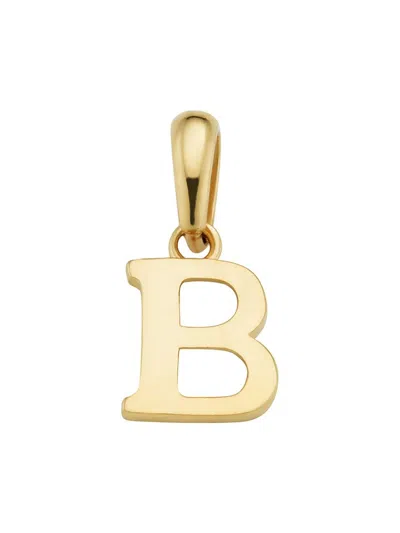 Oradina Women's 14k Yellow Gold My Letter Initial Pendant Charm