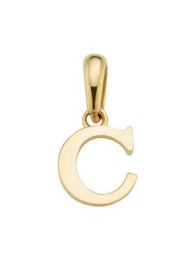 Oradina Women's 14k Yellow Gold My Letter Initial Pendant Charm