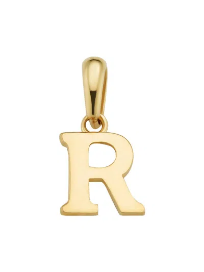 Oradina Women's 14k Yellow Gold My Letter Initial Pendant Charm In Gray