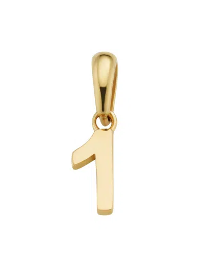 Oradina 14k Gold My Number Pendant Charm In Number 1