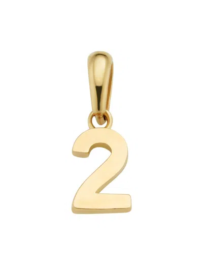 Oradina Women's 14k Yellow Gold My Number Pendant Charm