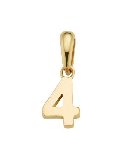 Oradina Women's 14k Yellow Gold My Number Pendant Charm