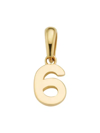 Oradina Women's 14k Yellow Gold My Number Pendant Charm