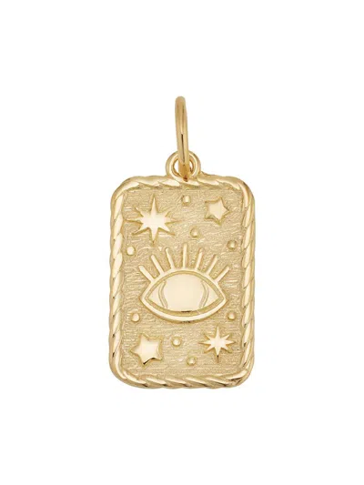 Oradina Women's 14k Yellow Gold Pendant Charm In Pattern