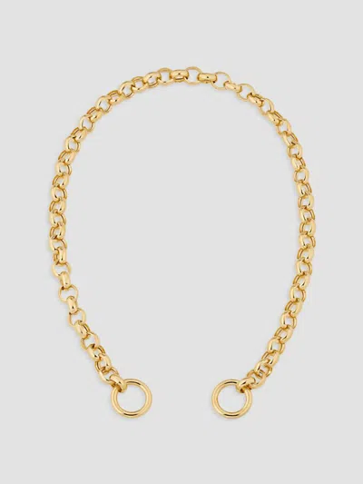 Oradina Women's 14k Yellow Gold Rimini Rolo Connector Bracelet
