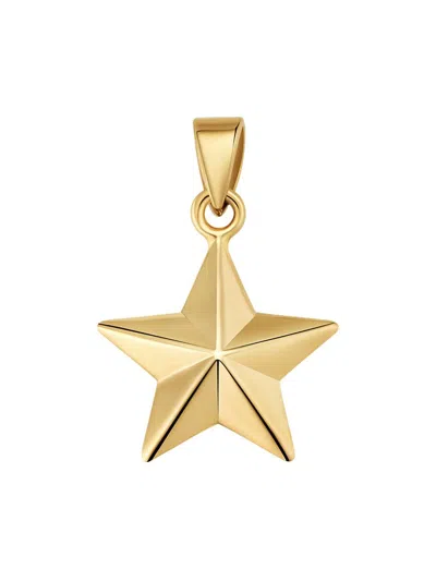 Oradina Women's 14k Yellow Gold Street Star Pendant Charm