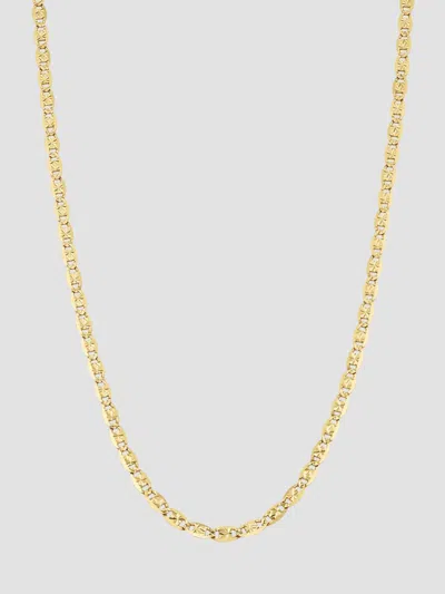 Oradina Women's 14k Yellow Gold Very Valentino Star Link Necklace