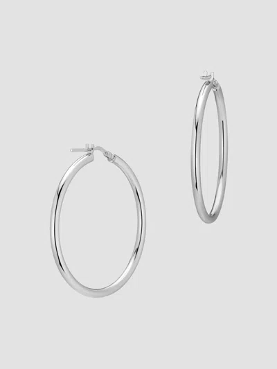 Oradina Women's Bold Everyday Hoops In Sterling Silver