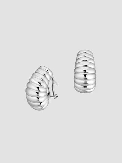 Oradina Women's Lady Finger Drop Earrings In Sterling Silver