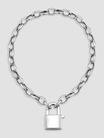 Oradina Women's Lock It Up Connector Clasp Bracelet In Sterling Silver