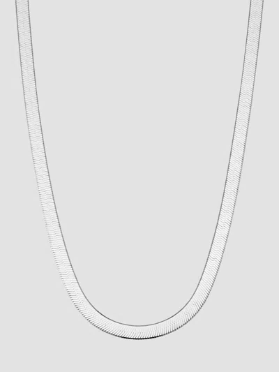 Oradina Women's Mirage Herringbone Necklace In Sterling Silver