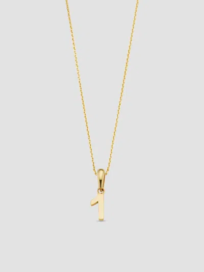 Oradina Women's My Number Pendant Necklace In 14k Yellow Gold