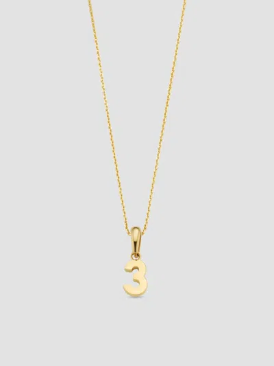 Oradina Women's My Number Pendant Necklace In 14k Yellow Gold