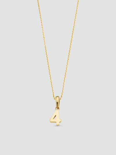 Oradina Women's My Number Pendant Necklace In 14k Yellow Gold