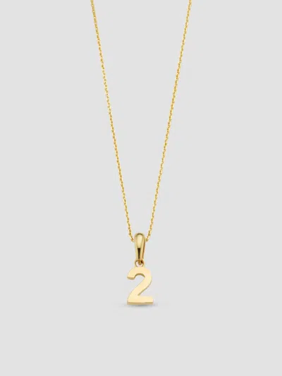 Oradina Women's My Number Pendant Necklace In 14k Yellow Gold