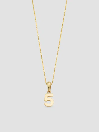 Oradina Women's My Number Pendant Necklace In 14k Yellow Gold