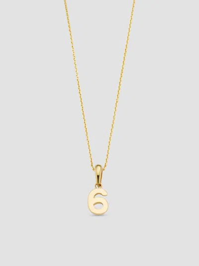 Oradina Women's My Number Pendant Necklace In 14k Yellow Gold