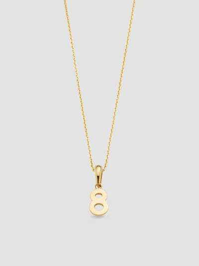 Oradina Women's My Number Pendant Necklace In 14k Yellow Gold