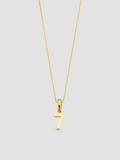Oradina Women's My Number Pendant Necklace In 14k Yellow Gold