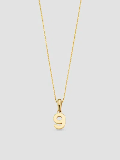 Oradina Women's My Number Pendant Necklace In 14k Yellow Gold