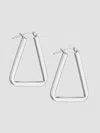 Oradina Sterling Silver Trinity Midi Hoops In Metallic