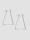 Oradina Sterling Silver Trinity Midi Hoops In Metallic
