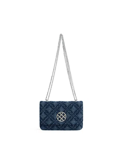 Orange Cube Women's Blue Mosaic Urban Crossbody Bag - Denim