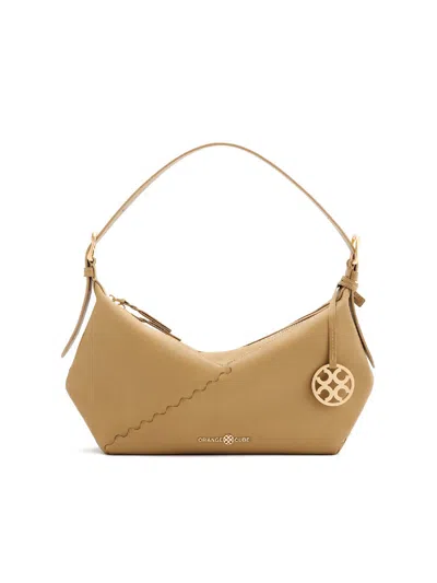 Orange Cube Women's Brown Fortune Cookie Shoulder Bag - Latte