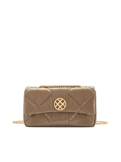 Orange Cube Women's Brown Mosaic Diamond Chain Bag - Khaki