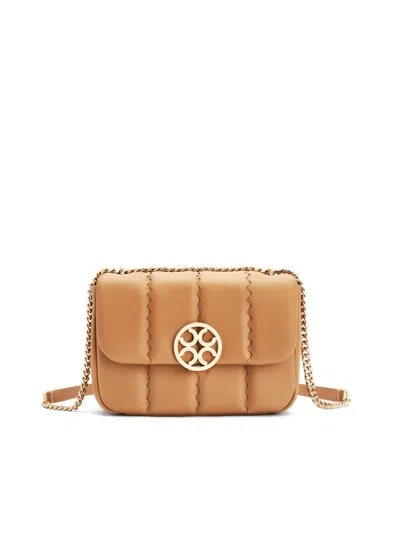Orange Cube Women's Brown Square Stitch Flap Bag - Caramel