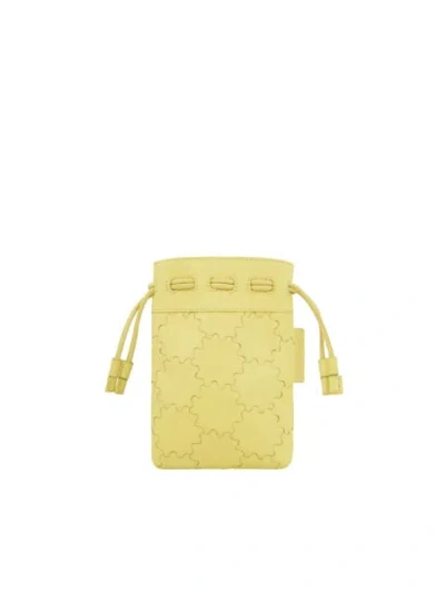Orange Cube Women's Drawstring Pouch - Pastel Yellow