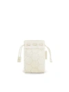 Orange Cube Women's Drawstring Pouch - White In White