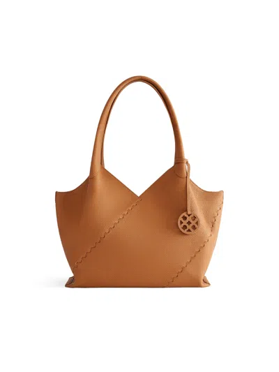 Orange Cube Women's Everyday Large Slouchy Tote - Brown