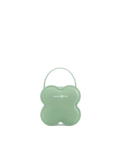 Orange Cube Women's Green Small Lucky Clover Handbag - Celadon