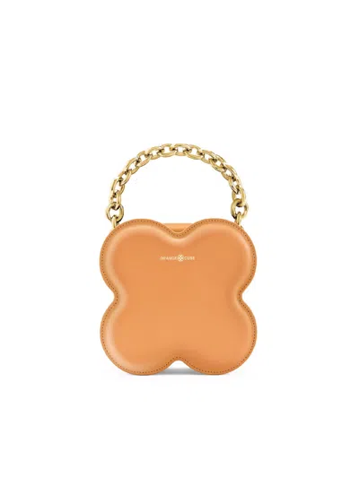 Orange Cube Women's Large Lucky Clover Handbag - Orange
