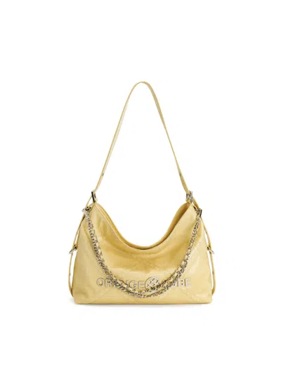 Orange Cube Women's Metropolitan Chain Hobo - Cream Yellow