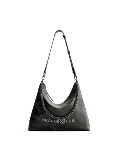 Orange Cube Women's Metropolitan Crossbody Bag - Marble Grey In Gray