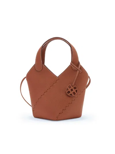 Orange Cube Women's Modern Basket Bag - Brown