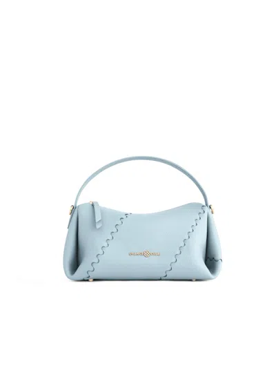 Orange Cube Women's Mosaic Baguette Bag - Sky Blue
