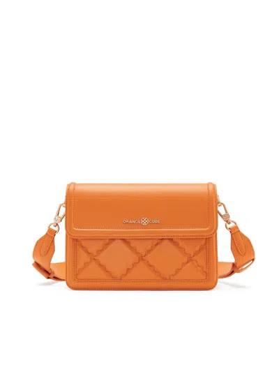 Orange Cube Women's Mosaic Compact Messenger Bag - Orange